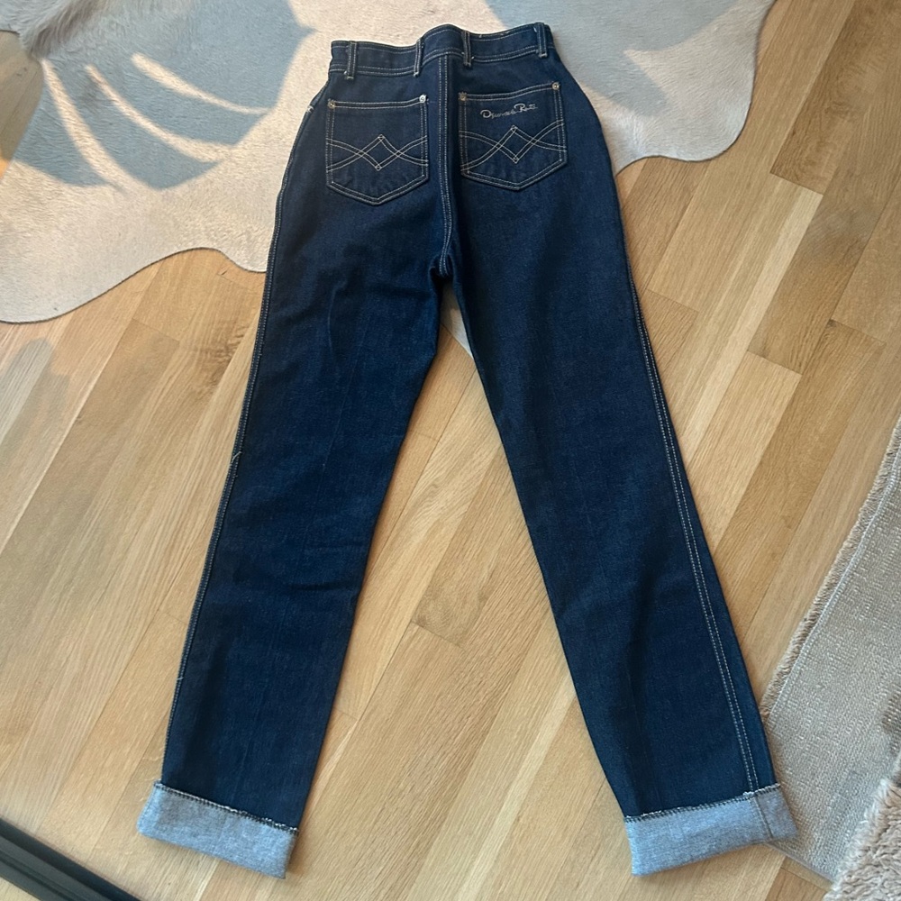 Oscar de la Renta vintage dark denim, medium weight denim